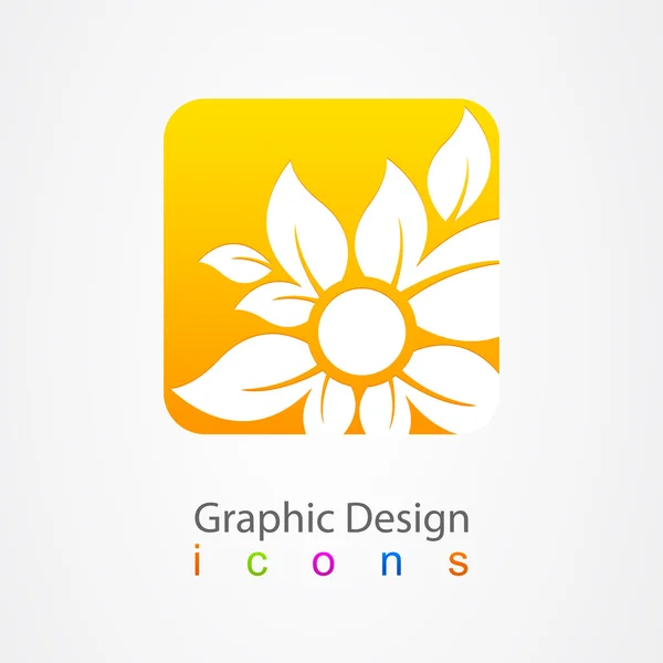 Icono de diseño gráfico loto — Vector de stock
