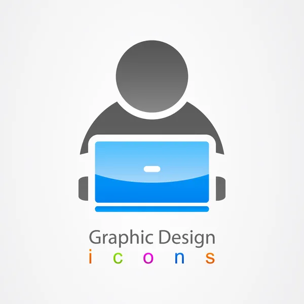 Графический дизайн иконка пользователя Интернет — стоковый вектор