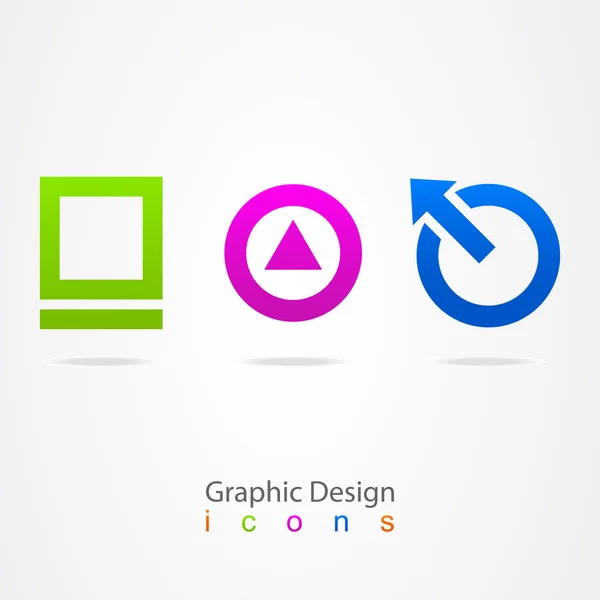 Design gráfico Ícones da Internet — Vetor de Stock