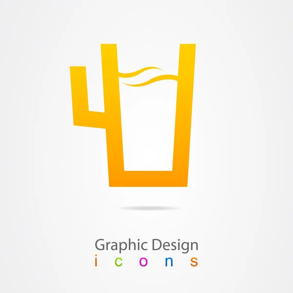 Grafisk design kannan med juice — Stock vektor