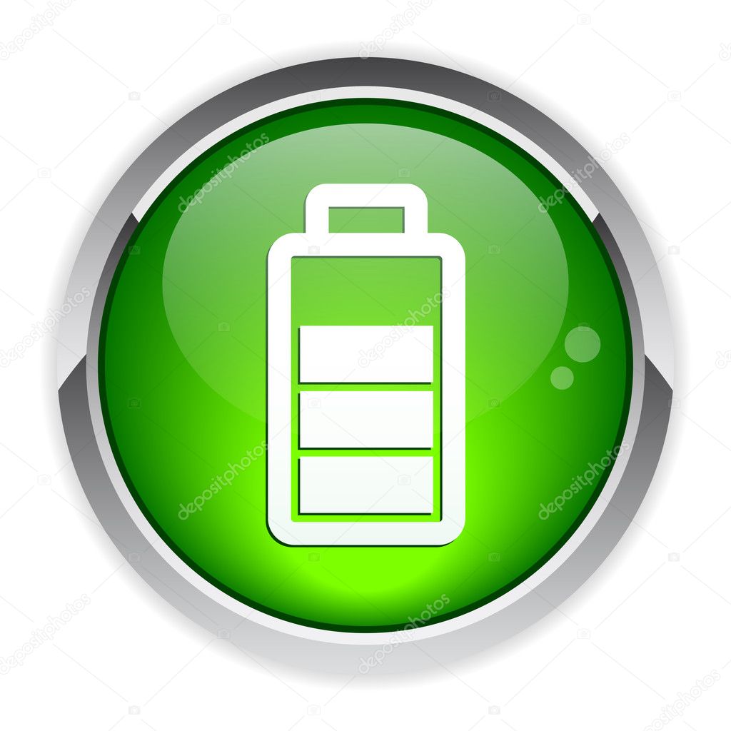 Button battery energie icon — Stock Vector © maxsim #11637622