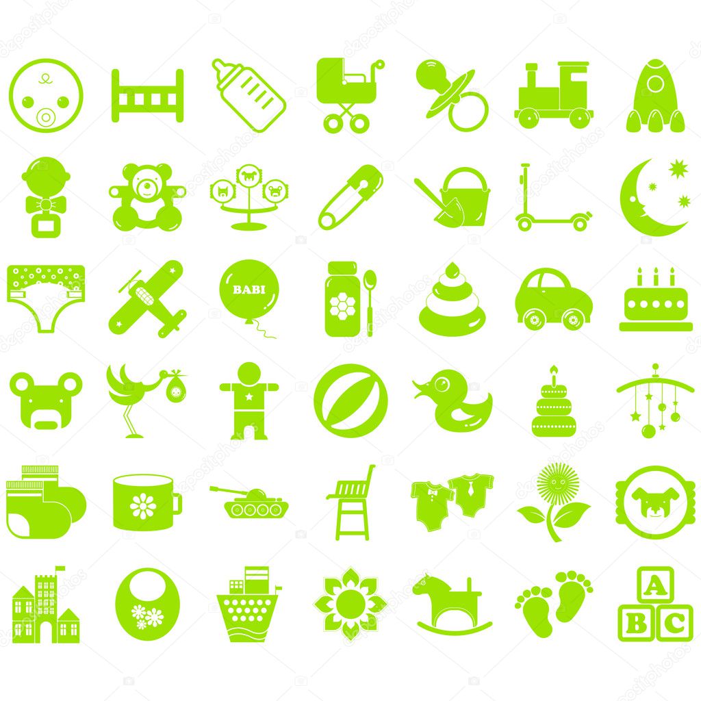 Set child icons green tones