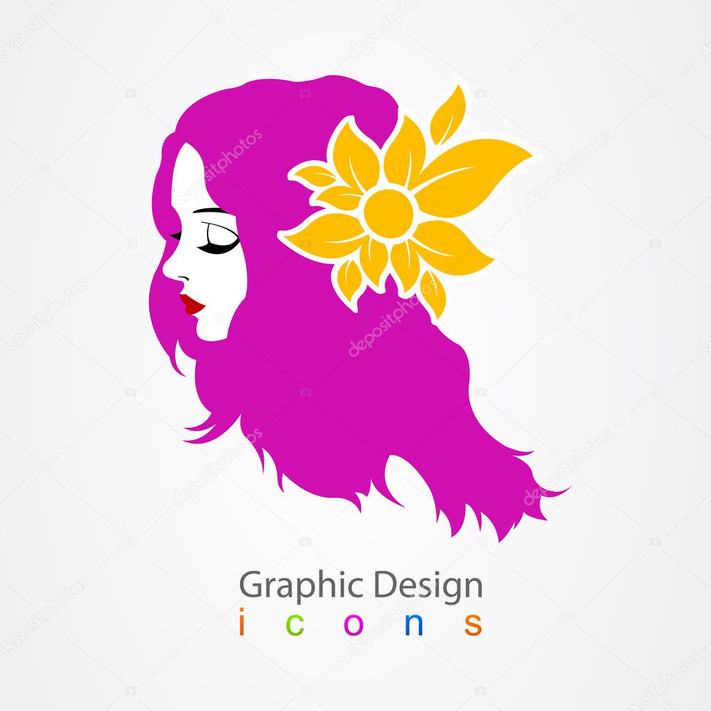 Graphic design portrait vector