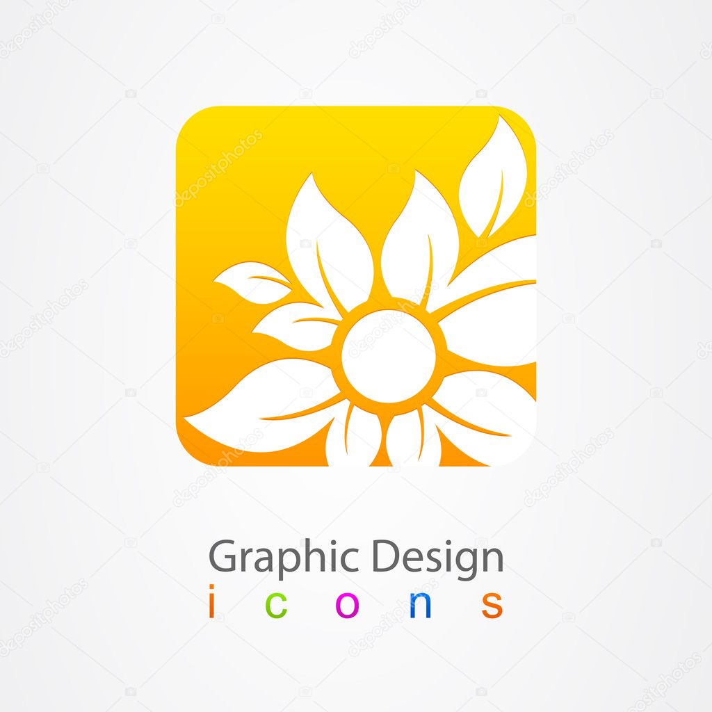 Graphic design icon lotus
