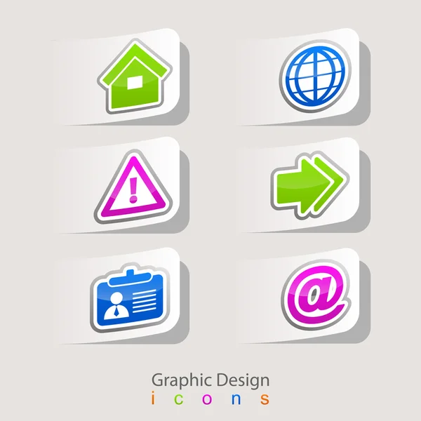 Graphic design set of business icons — Stock Vector