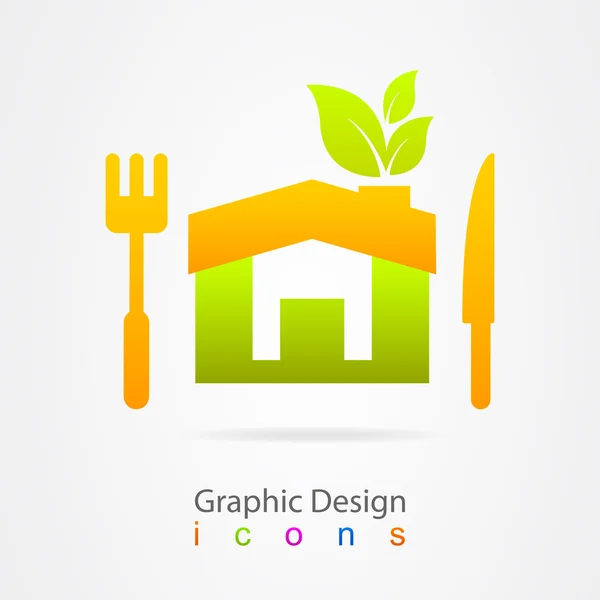 Grafik Design Küche Web-Ikone — Stockvektor