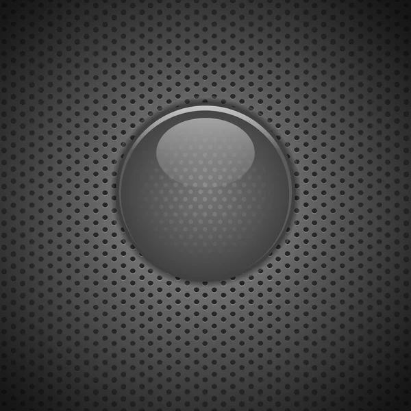 Металлическая пустая кнопка — стоковый вектор