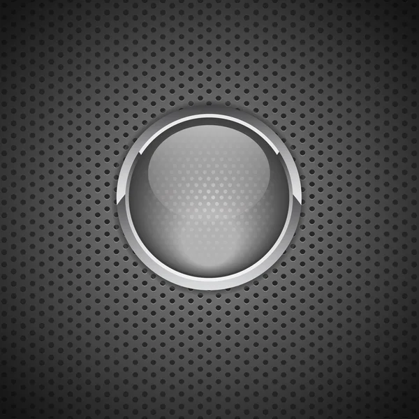 Металлическая пустая кнопка — стоковый вектор
