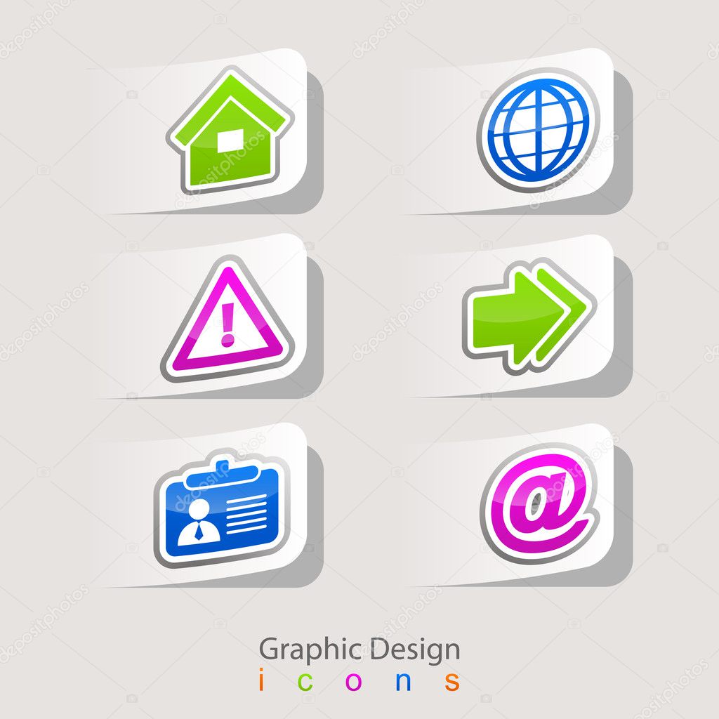 Graphic design set of business icons