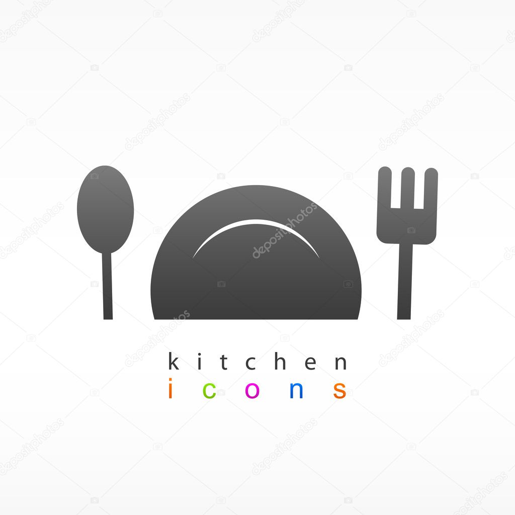 Kitchen set of business logo.