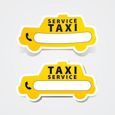 Taxi service sticker clipart