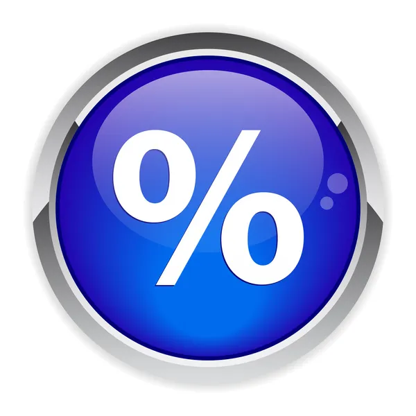 Bouton icono pourcentage web . — Vector de stock