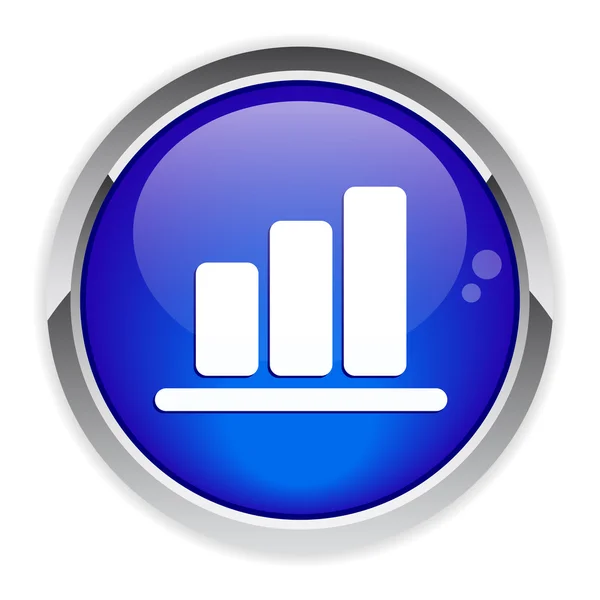 Button web graphic histogram — Stock Vector