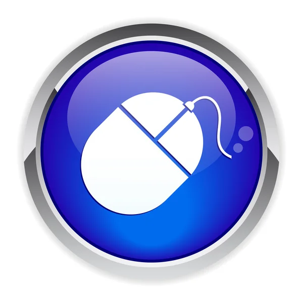 Knop van een icoon van computermuis — Stockvector
