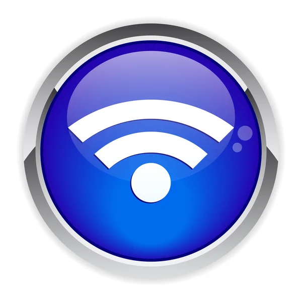 Botón web wifi icono — Vector de stock