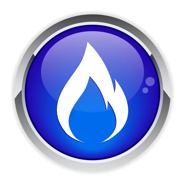 Botón icono de fuego — Vector de stock