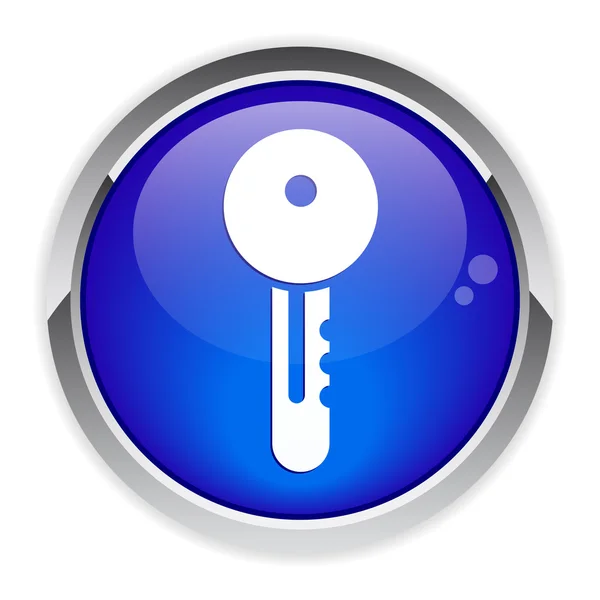 Bouton icône clé web — Image vectorielle