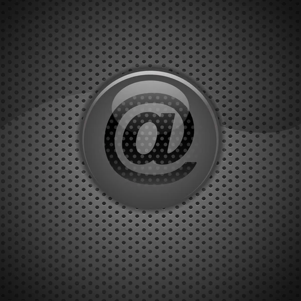 Bouton carbone web e-mail — Image vectorielle