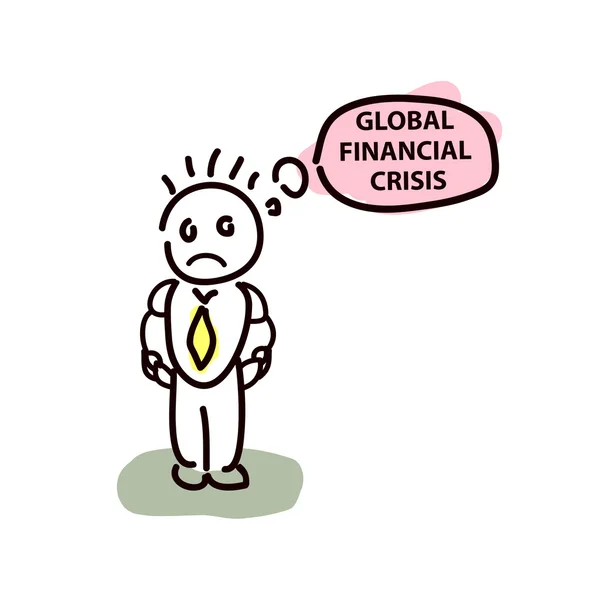 Globální finanční krize — Stockový vektor