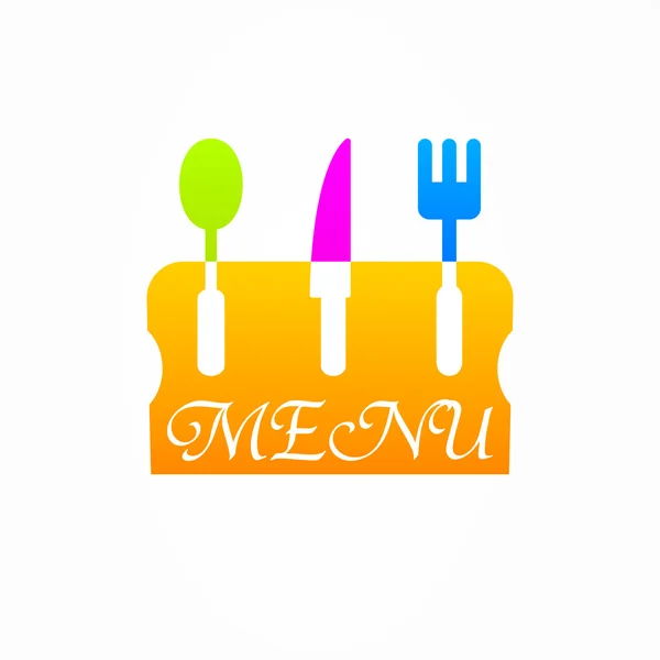 Menu de cuisine logo — Image vectorielle