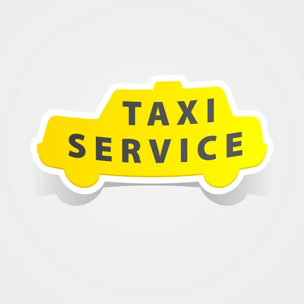 Etiqueta servicio de taxi — Archivo Imágenes Vectoriales