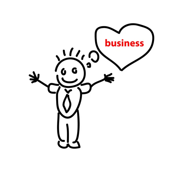 Εργασία επιχειρηματία αγάπη — Διανυσματικό Αρχείο