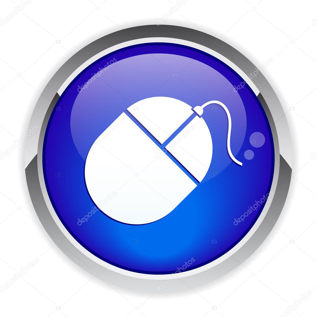 Button of an icon of computer mouse
