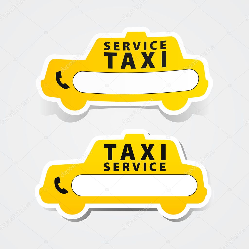 Taxi service sticker