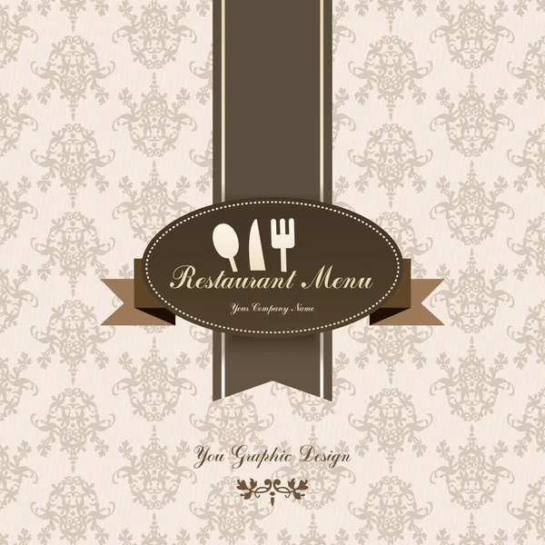Restaurant menu graphic design. — Stock Vector