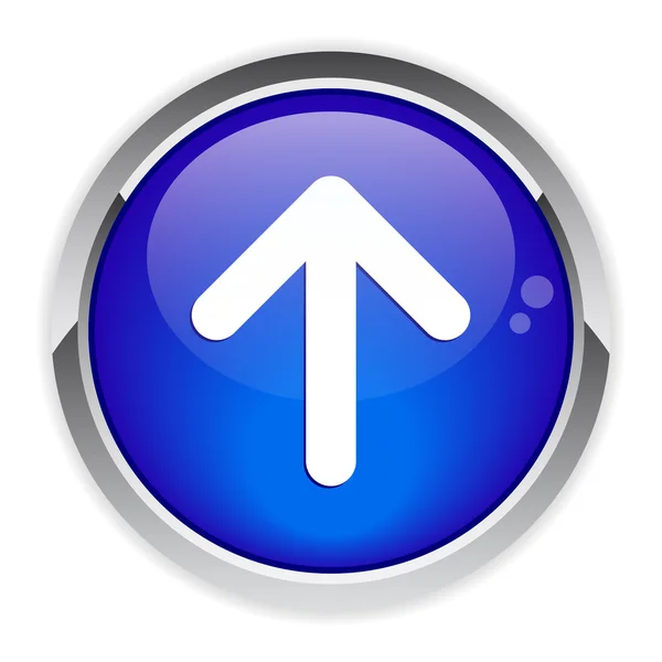 Arrow button upload icon. — Stock Vector
