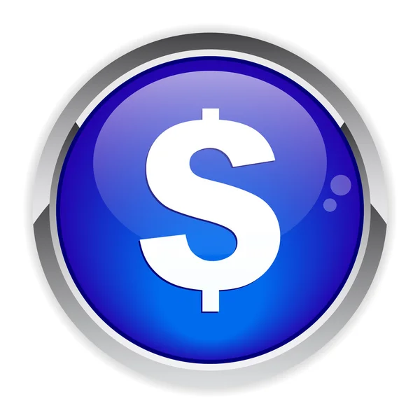 Finance internet d'argent bouton. — Image vectorielle