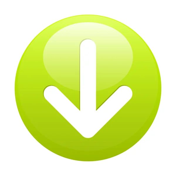 Icono de Internet botón de flecha hacia abajo . — Vector de stock