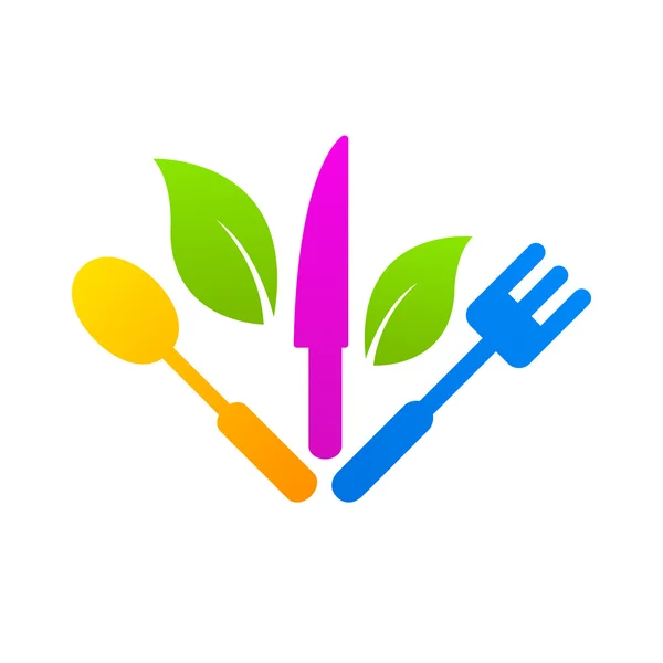 Keuken ingesteld bedrijf logo teken. — Stockvector