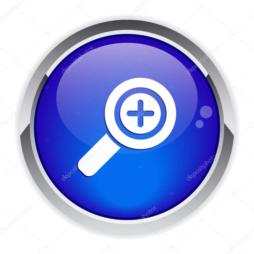 Button loupe magnifying glass.