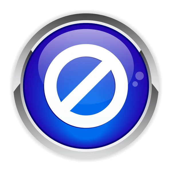 Botón prohibido icono prohibido . — Vector de stock