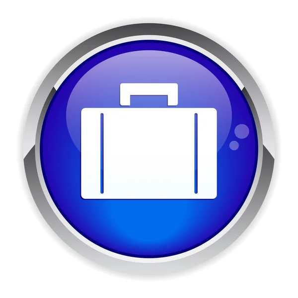 Valise sac icono de la bolsa de botón . — Vector de stock