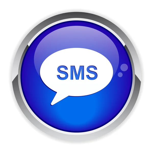 ボタンのメッセージ sms. — ストックベクタ