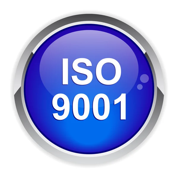 stock vector Bouton internet iso 9001.