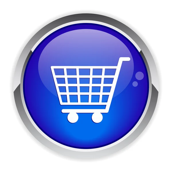 Button internet purchasing cart — Stock Vector