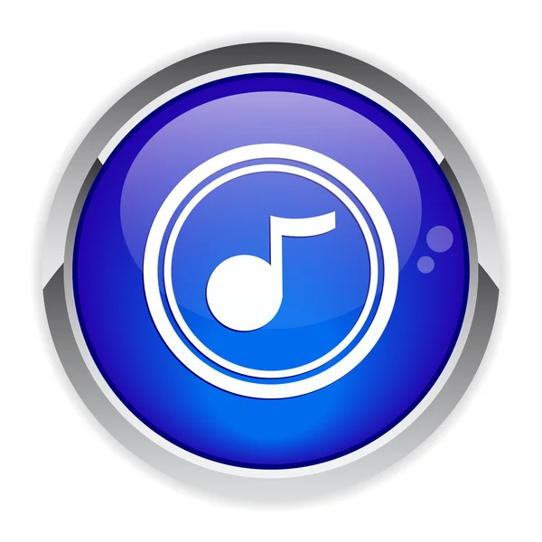 Button music icon. — Stock Vector