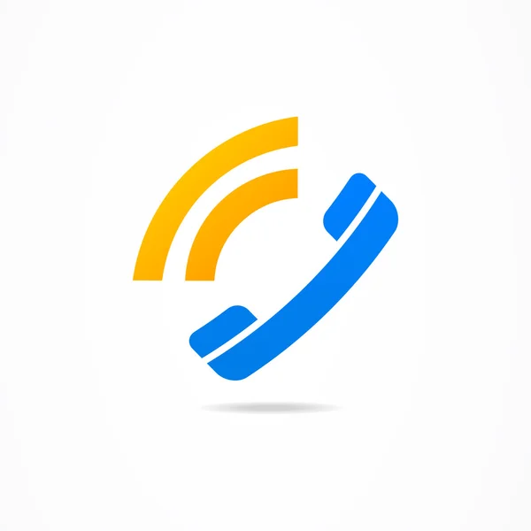 Zakelijke signaal logo telefoongesprek — Stockvector