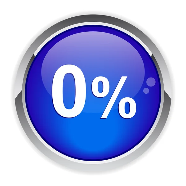 Button internet 0%. — Stock vektor