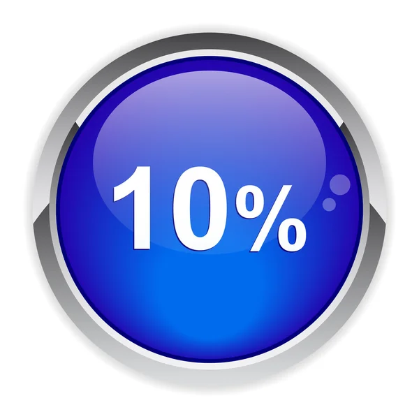 Botón internet 10% . — Vector de stock