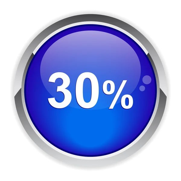 Button internet 30%. — Stock vektor