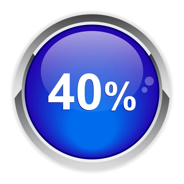 Bouton internet 40 % . — Image vectorielle