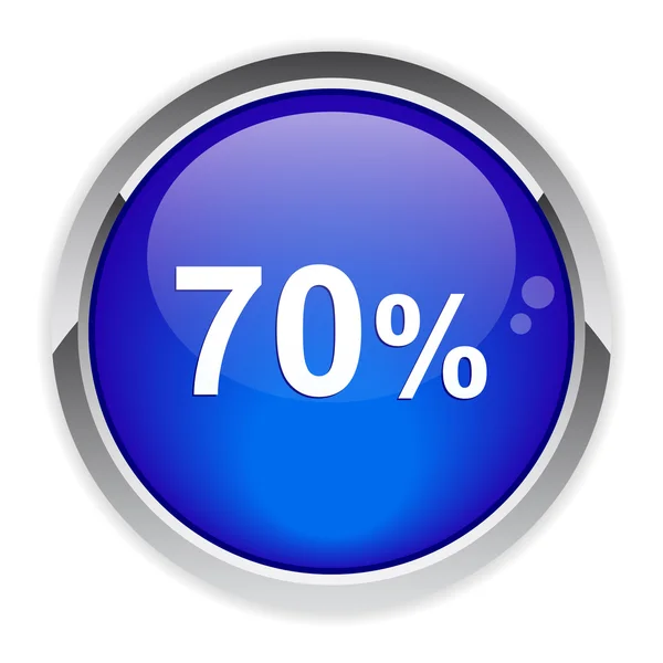 Botão de internet 70% — Vetor de Stock