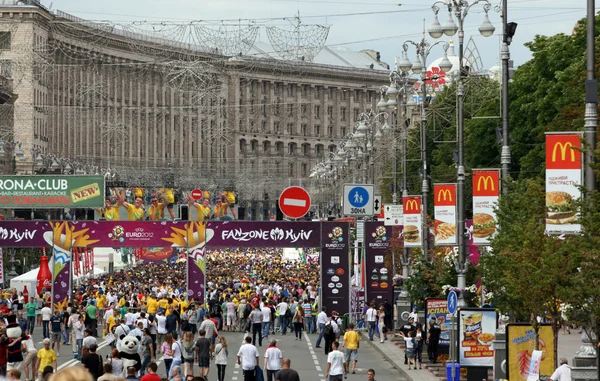 Fanzone in Kiev — Stockfoto