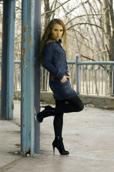 Beautiful thoughtful model portrait