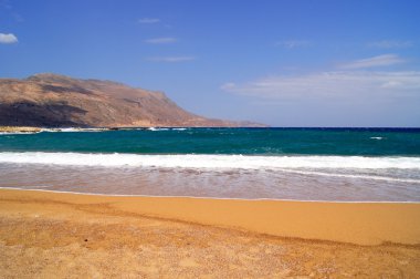 Girit Adası turuncu kum koy