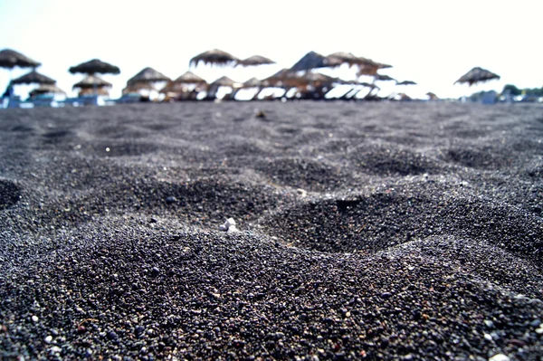 Černá pláž na ostrově santarin — Stock fotografie